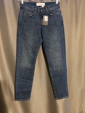 Victoria Beckham Classic Women's High-Rise Blue Jeans - Clean Dark Wash